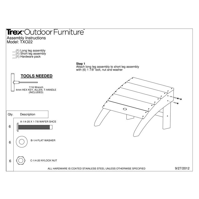 Trex Yacht Club Shellback 2Piece Adirondack Seating Set Wayfair
